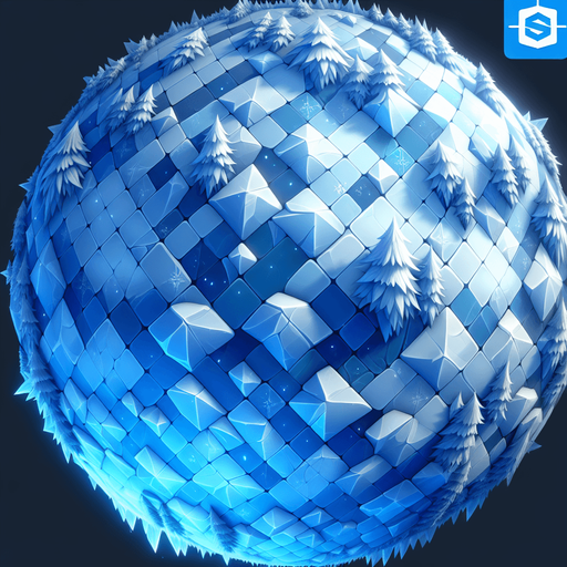 blue light of snow crystall.
Single Game Texture.  In-Game asset.  2d.  Blank background.  High contrast.  No shadows