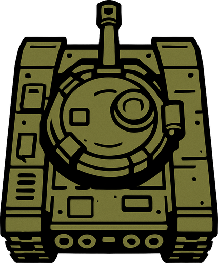 make a bird's eye view tank.
In-Game asset.  2d.  High contrast.  No shadows