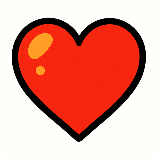Petit coeur.
In-Game asset.  2d.  High contrast.  No shadows