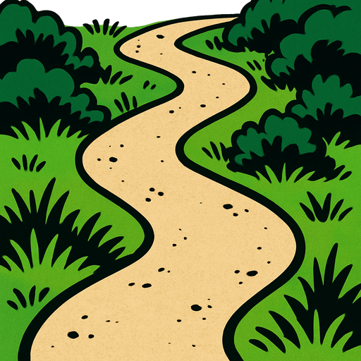 camino de tierra.
In-Game asset.  2d.  High contrast.  No shadows