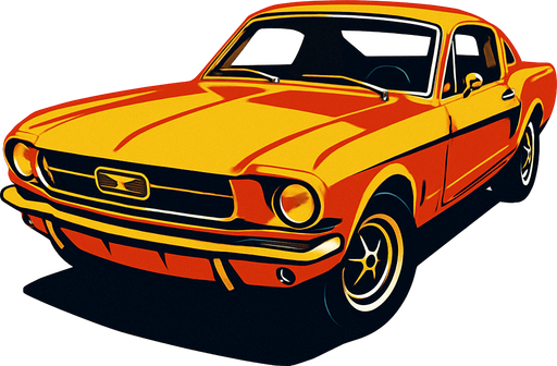 Ford mustang.
High contrast.  No shadows