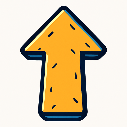 arrow pointing up.
In-Game asset.  2d.  High contrast.  No shadows