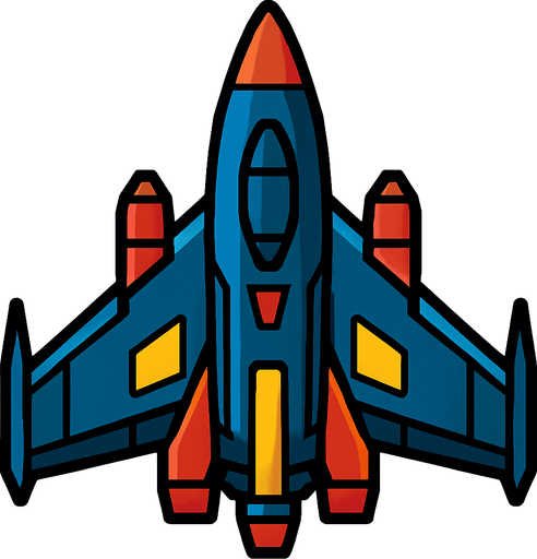 Nave espacial 2d, mirada cenital.
In-Game asset.  2d.  High contrast.  No shadows