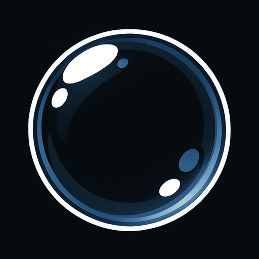 A Transparent bubble.
In-Game asset.  High contrast.  No shadows. 2D