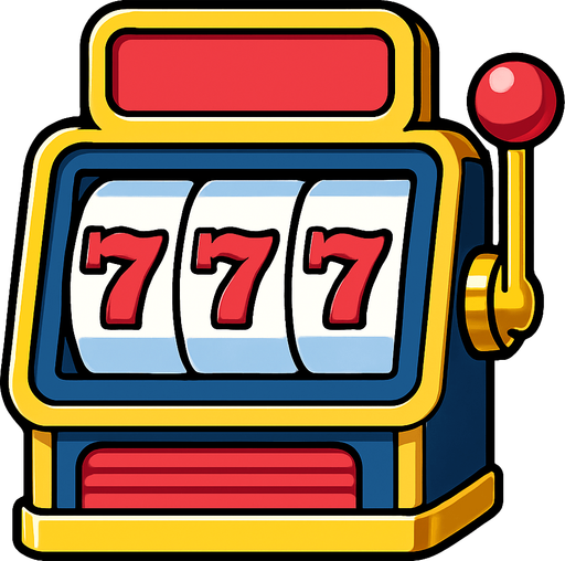 An icon of a slot machine. Anime style. High definition..
In-Game asset.  2d.  High contrast.  No shadows