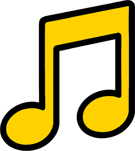 sarı 1 üçlük nota arka planı olmasın sade olsun 2d..
In-Game asset.  2d.  High contrast.  No shadows