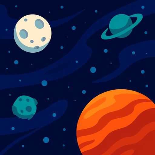 low gravity background background fro 2d game.
In-Game asset.  2d.  High contrast.  No shadows