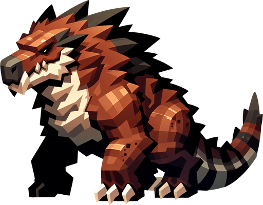 carnivore.
Single Game Texture. In-Game asset. 2d. Blank background. High contrast. No shadows.