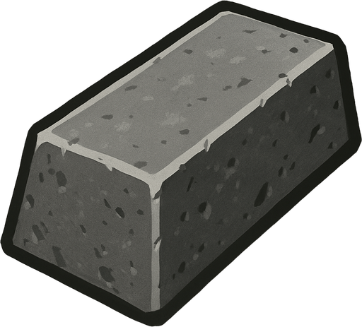 gray iron bar.
In-Game asset.  High contrast.  No shadows