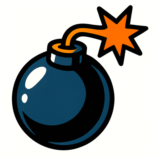 bomb.
In-Game asset.  2d.  High contrast.  No shadows