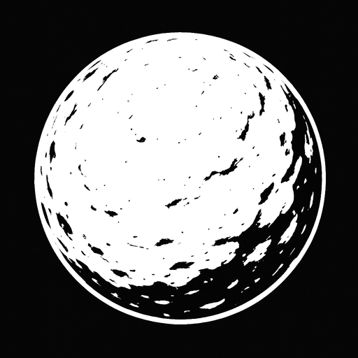 Pure White Planet.
In-Game asset.  2d.  High contrast.  No shadows