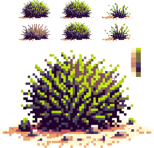 desert bush.
video game sprite