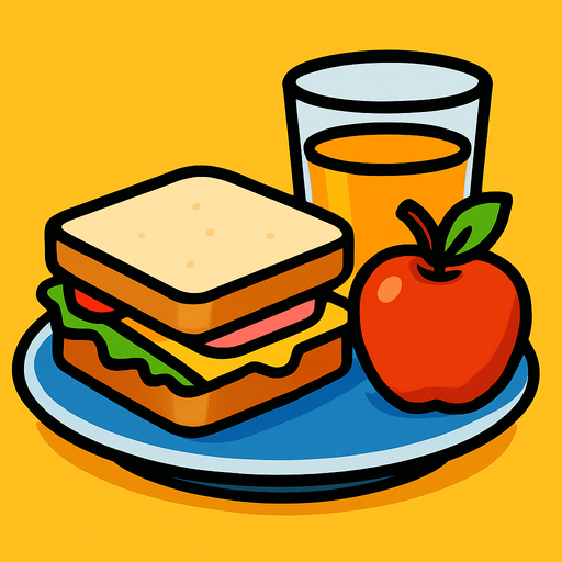 lunch.
In-Game asset.  2d.  High contrast.  No shadows