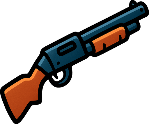 Escopeta.
In-Game asset.  2d.  High contrast.  No shadows