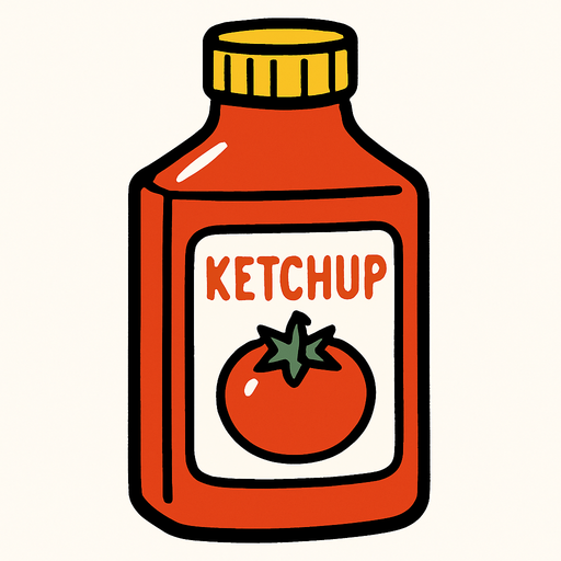 Ketçap kutusu.
In-Game asset.  2d.  High contrast.  No shadows