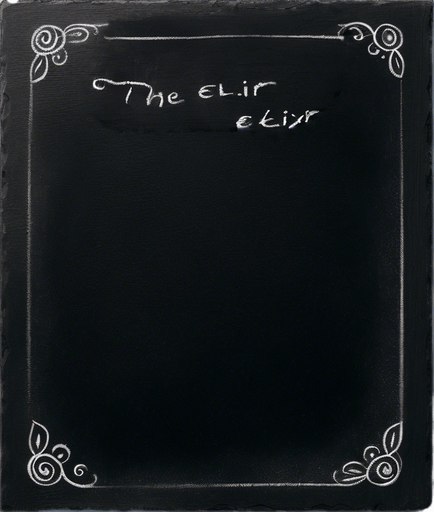 "ELIXIR" written in chalk