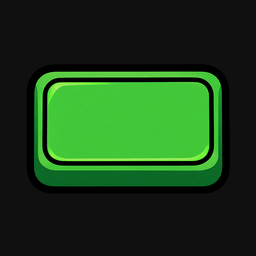 basılabilir tuş görseli dikdörtgen.
In-Game asset.  2d.  High contrast.  No shadows