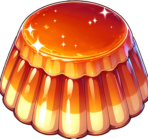 flan pudding, shiny, anime

Single Game Texture. In-Game asset. 2d. Blank background. High contrast. No shadows.