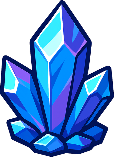 Crystal.
In-Game asset.  2d.  High contrast.  No shadows
