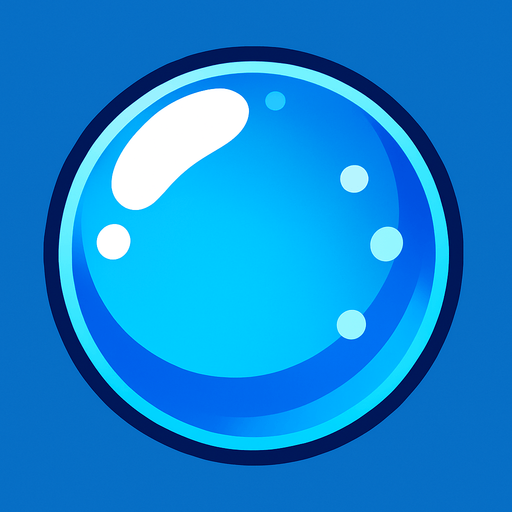 Water bubble ball.
In-Game asset.  2d.  High contrast.  No shadows