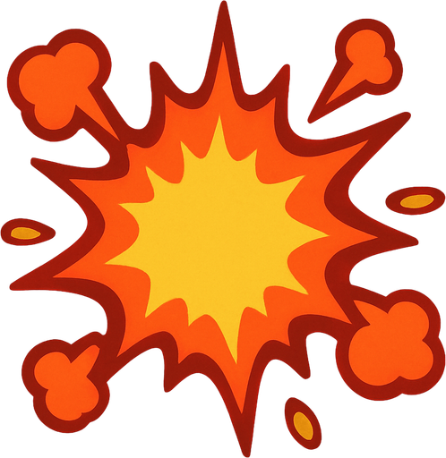 2d explosion effect.
In-Game asset.  2d.  High contrast.  No shadows
