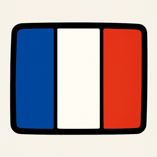 france flag.
In-Game asset.  2d.  High contrast.  No shadows