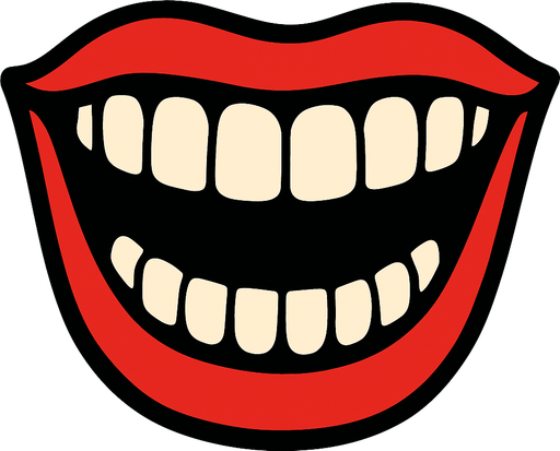 make a laughed mouth.
In-Game asset.  2d.  High contrast.  No shadows