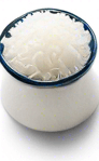 Long and thin white rice