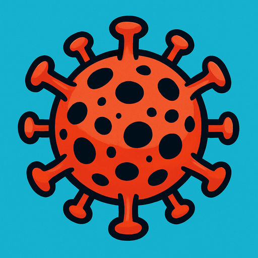 corona virus.
In-Game asset.  2d.  High contrast.  No shadows