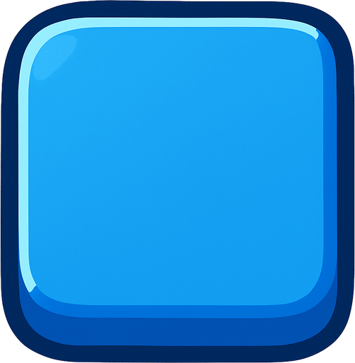 Blue block with curved edges.
In-Game asset.  2d.  High contrast.  No shadows