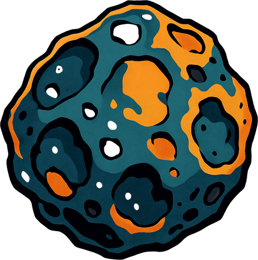 Asteroid Nikel - Yazısız.
In-Game asset.  2d.  High contrast.  No shadows