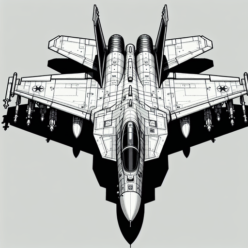 make a fighter jet.
Single Game Texture. In-Game asset. 2d. Blank background. High contrast. No shadows.