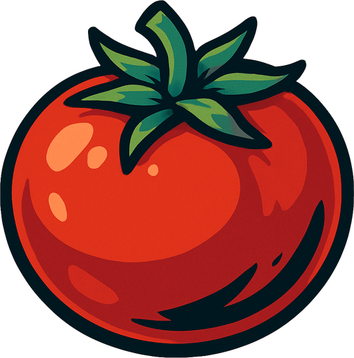tomato.
In-Game asset.  2d.  High contrast.  No shadows
