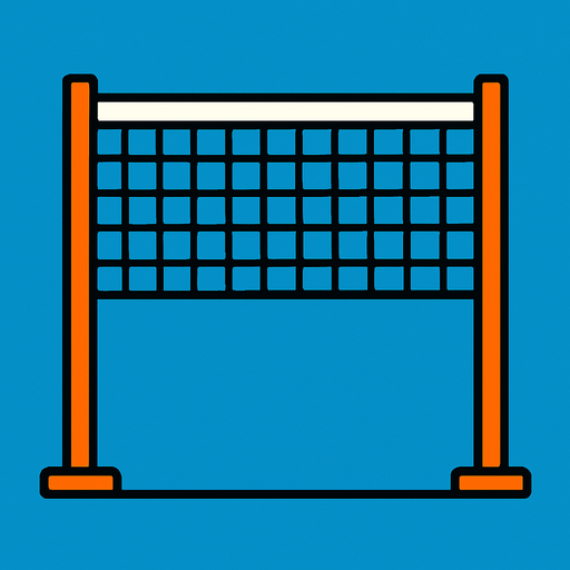 volley ball net.
In-Game asset.  2d.  High contrast.  No shadows