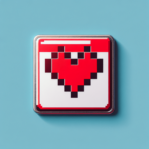 simple red and white magnet.
video game style
