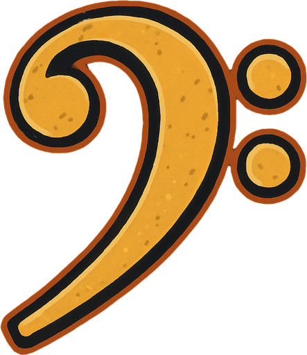 Clave de fa.
In-Game asset.  2d.  High contrast.  No shadows