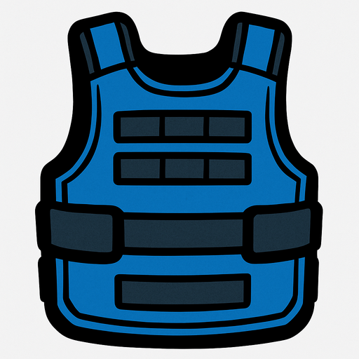 chaleco antibalas.
In-Game asset.  2d.  High contrast.  No shadows