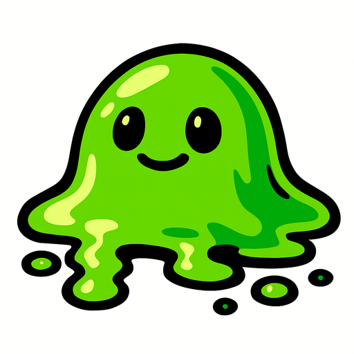 slime.
In-Game asset.  2d.  High contrast.  No shadows