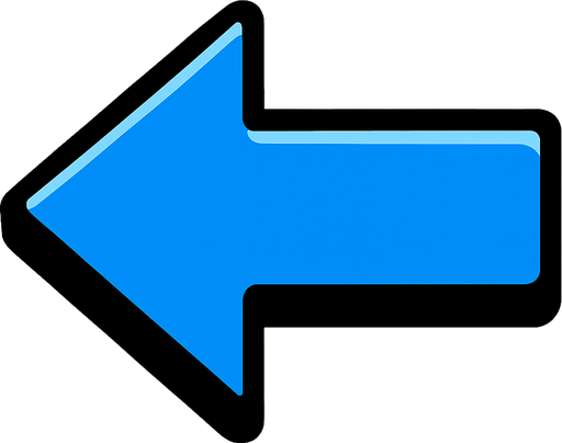 Flecha azul apuntando a la izquierda.
In-Game asset.  2d.  High contrast.  No shadows