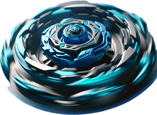 Blue beyblade, TOP VIEW