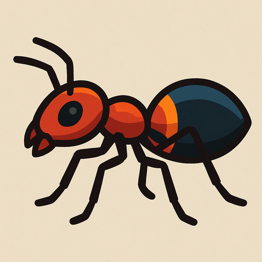 Ant.
In-Game asset.  2d.  High contrast.  No shadows