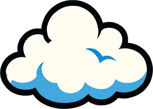 Cloud.
In-Game asset.  2d.  High contrast.  No shadows