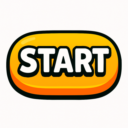 START BUTTON BİG.
In-Game asset.  2d.  High contrast.  No shadows