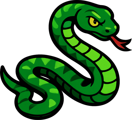 snake no background.
In-Game asset.  2d.  High contrast.  No shadows