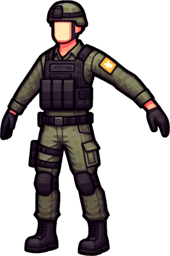 full size civilian
Single Game Texture.  In-Game asset.  2d.  Blank background.  High contrast.  No shadows