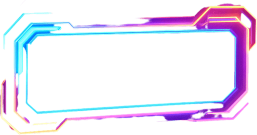 Neon cyberpunk blank empty videogame meter hologram glowing