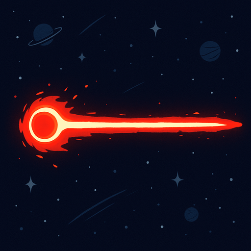 uzay 2d etkileyici lazer ışını.
In-Game asset.  2d.  High contrast.  No shadows