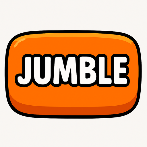 A small button that says Jumble. No shadow.