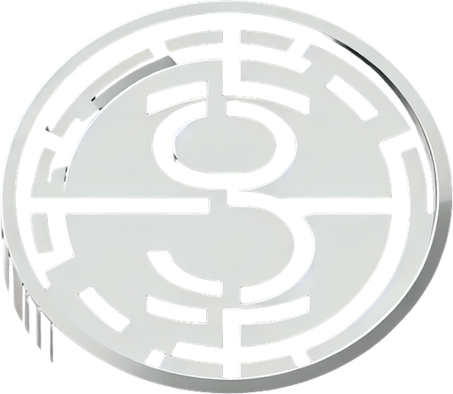 Coin.
Single Game Texture. In-Game asset. 2d. Blank background. High contrast. No shadows.