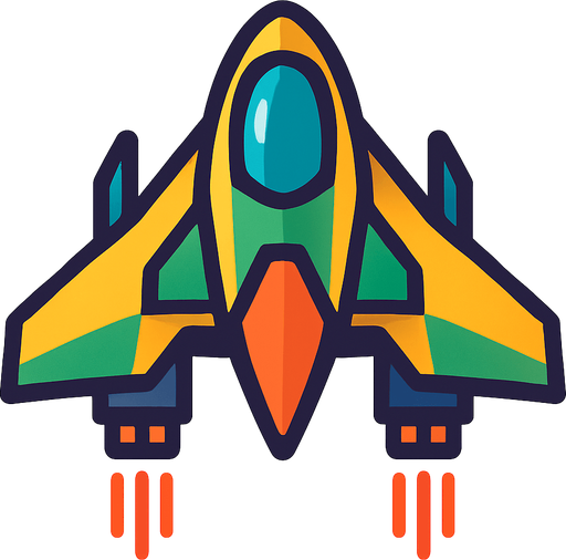 Spaceship.
In-Game asset.  2d.  High contrast.  No shadows